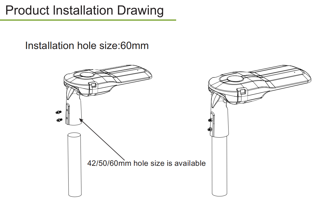 2022 Uhlobo olusha lwe-LED STREET LIGHT eno-5 dimension1 7